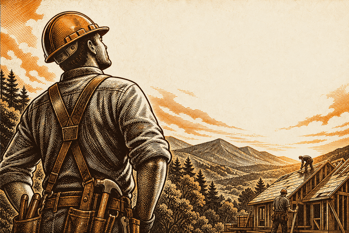 Christian Conservative Business Marketing in WNC: retro comicbook conservative business contractor marketing illustration