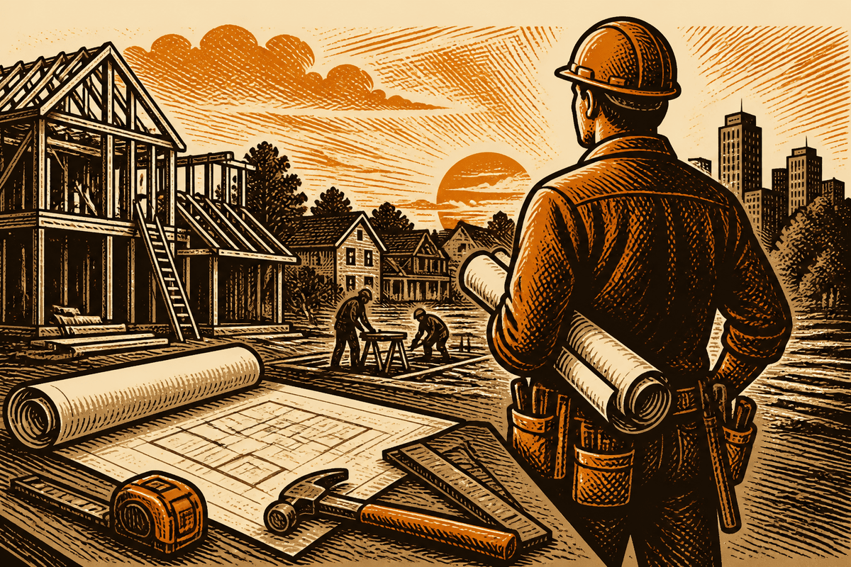 How Contractors Actually Rank on Google Maps and Organic Search: retro comicbook general contractor contractor marketing illustration