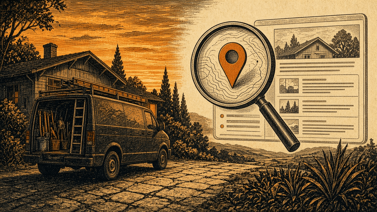 How to Get Found on Google Maps and Organic Search: retro comicbook seo contractor marketing illustration