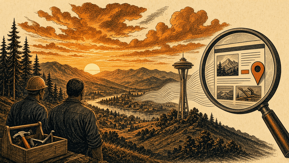 How Quality Backlinks Help Contractors Show Up on Google and AI Search: retro comicbook seo contractor marketing illustration