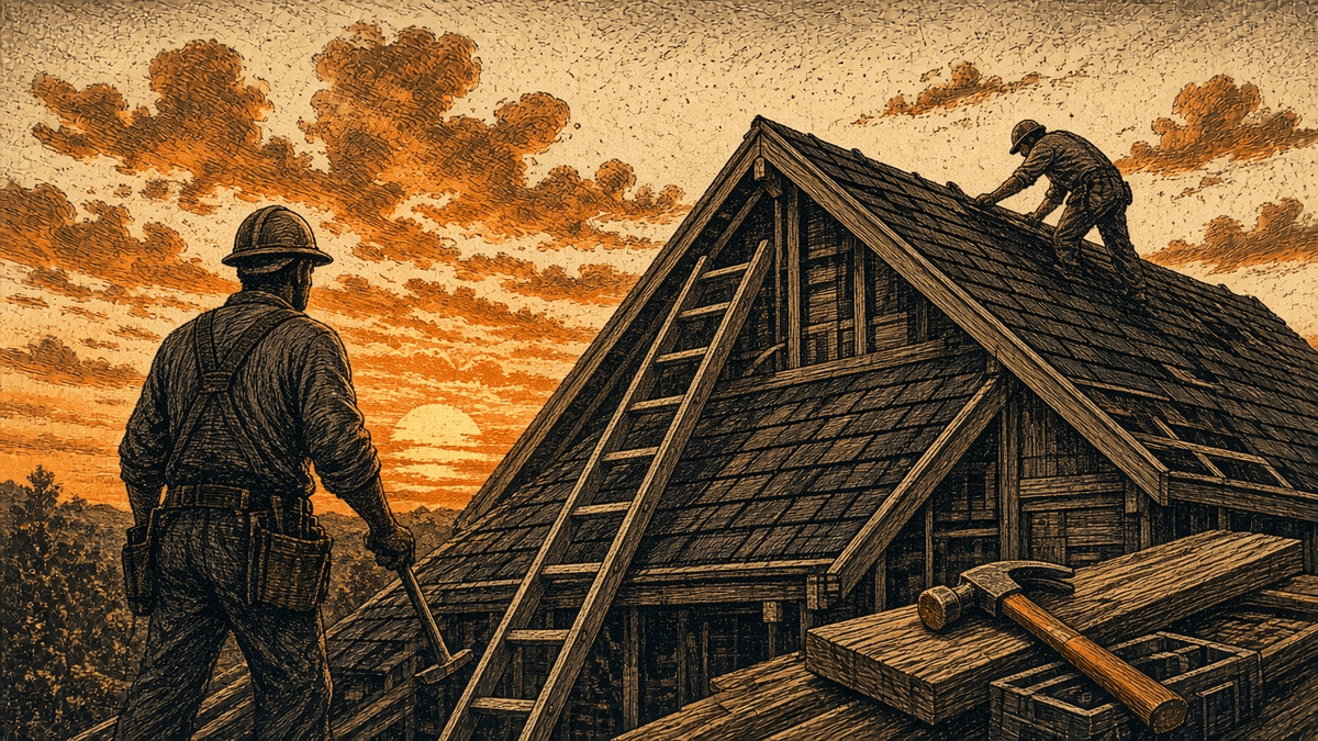 How Local Contractors Get Found on Google and AI Search in 2026: retro comicbook general contractor contractor marketing illustration