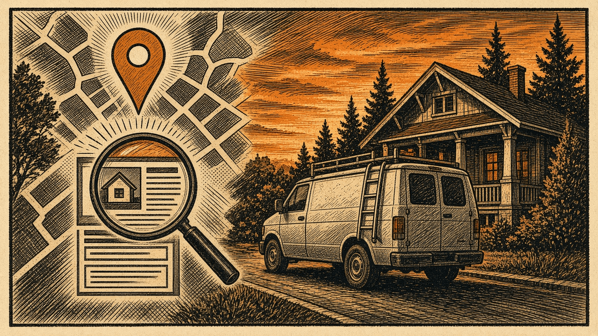 How Contractors Can Own Google Maps and Organic Search in the AI Era: retro comicbook seo contractor marketing illustration
