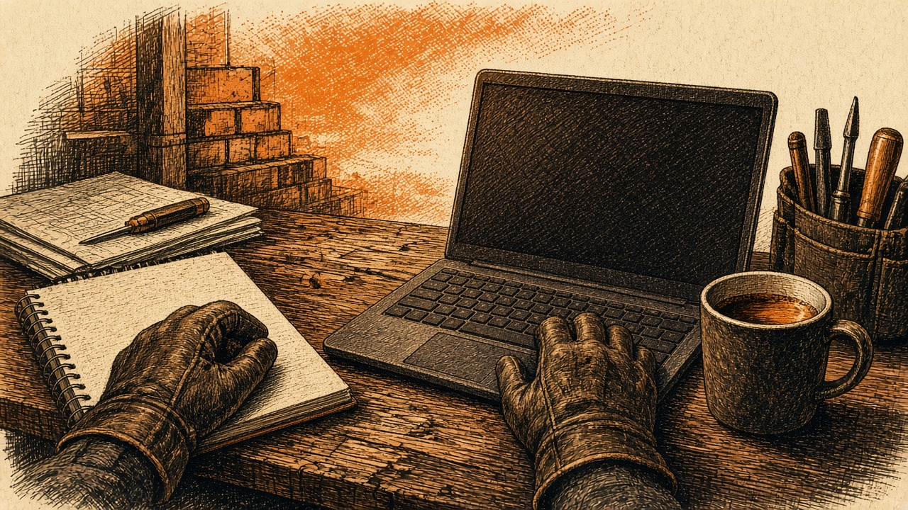 How to Write Blog Content for Home Service Businesses That Actually Gets Calls: retro comicbook content contractor marketing illustration