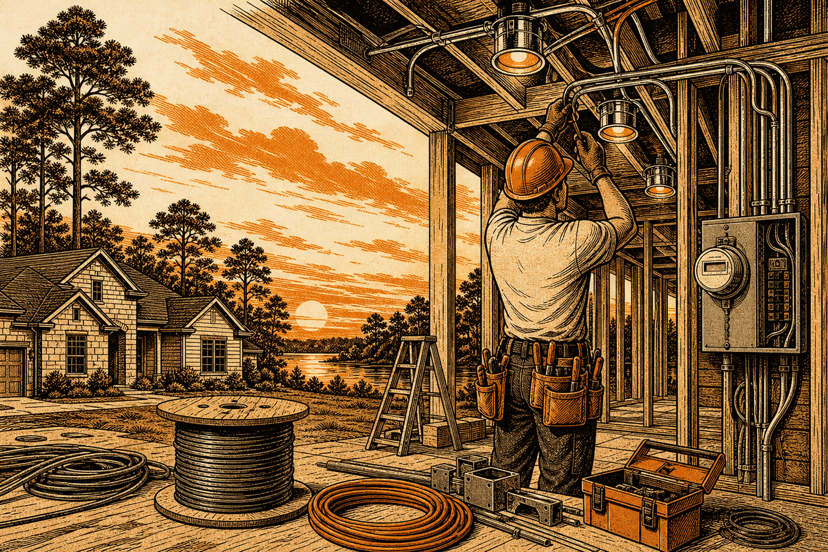 Electrician Marketing in Conroe, TX: professional electrical contractor contractor marketing photo