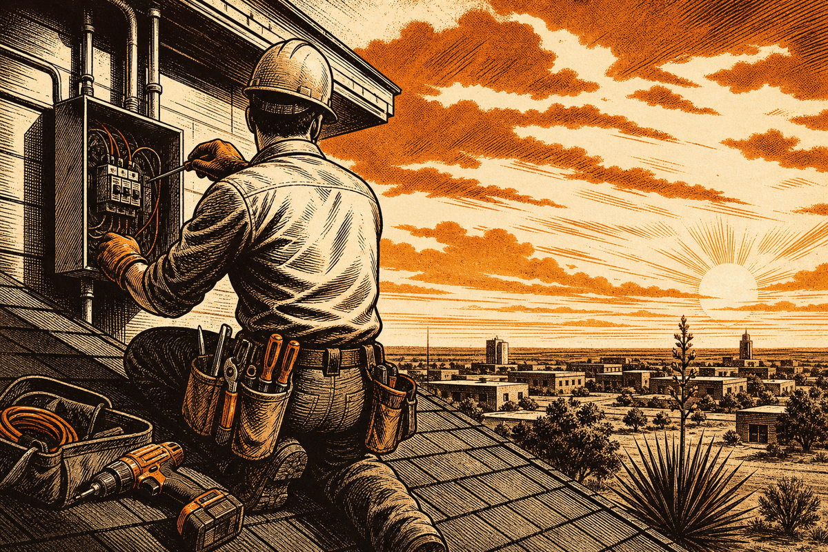 Electrician Marketing in Lubbock, TX: professional electrician contractor marketing photo