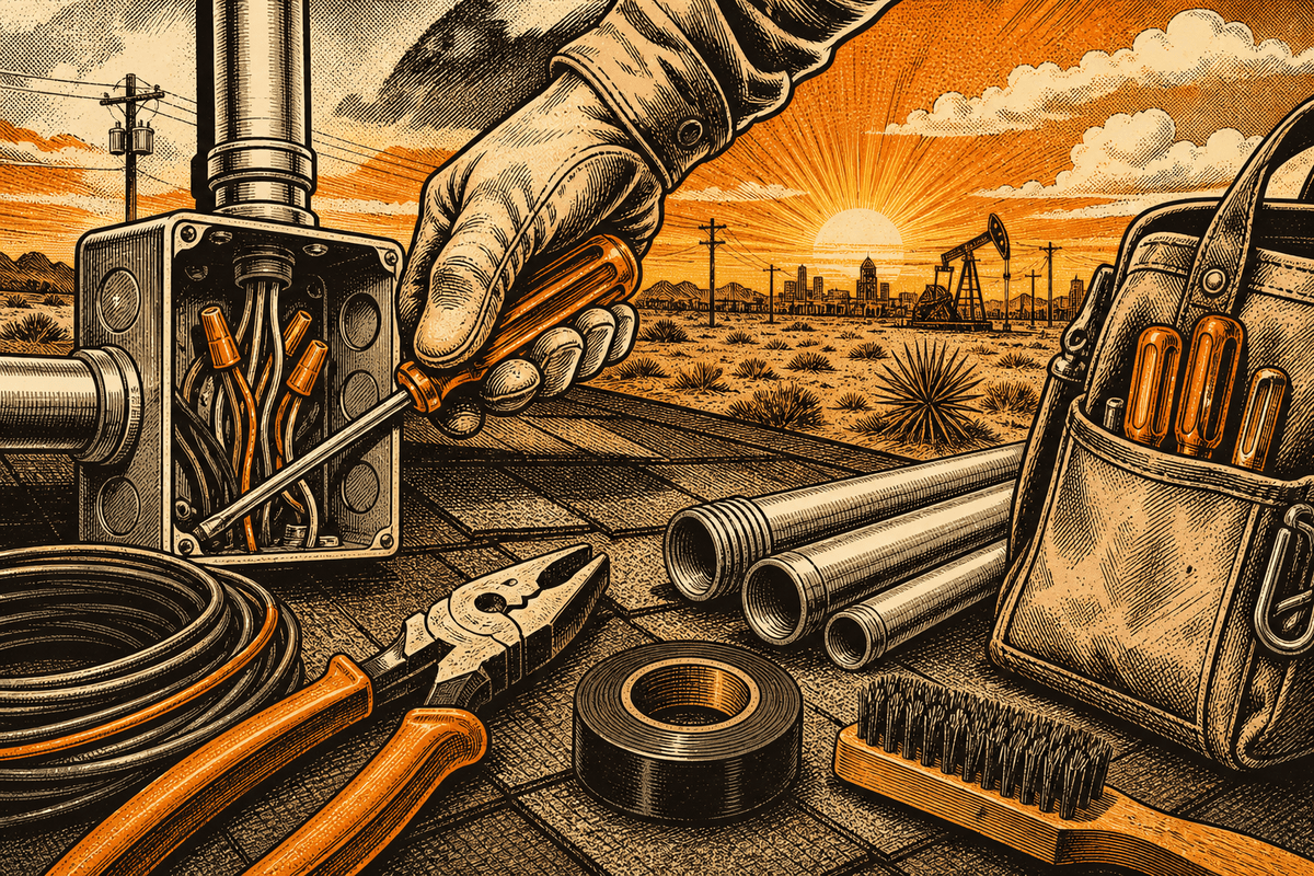 Electrician Marketing in Odessa, TX: professional electrician contractor marketing photo