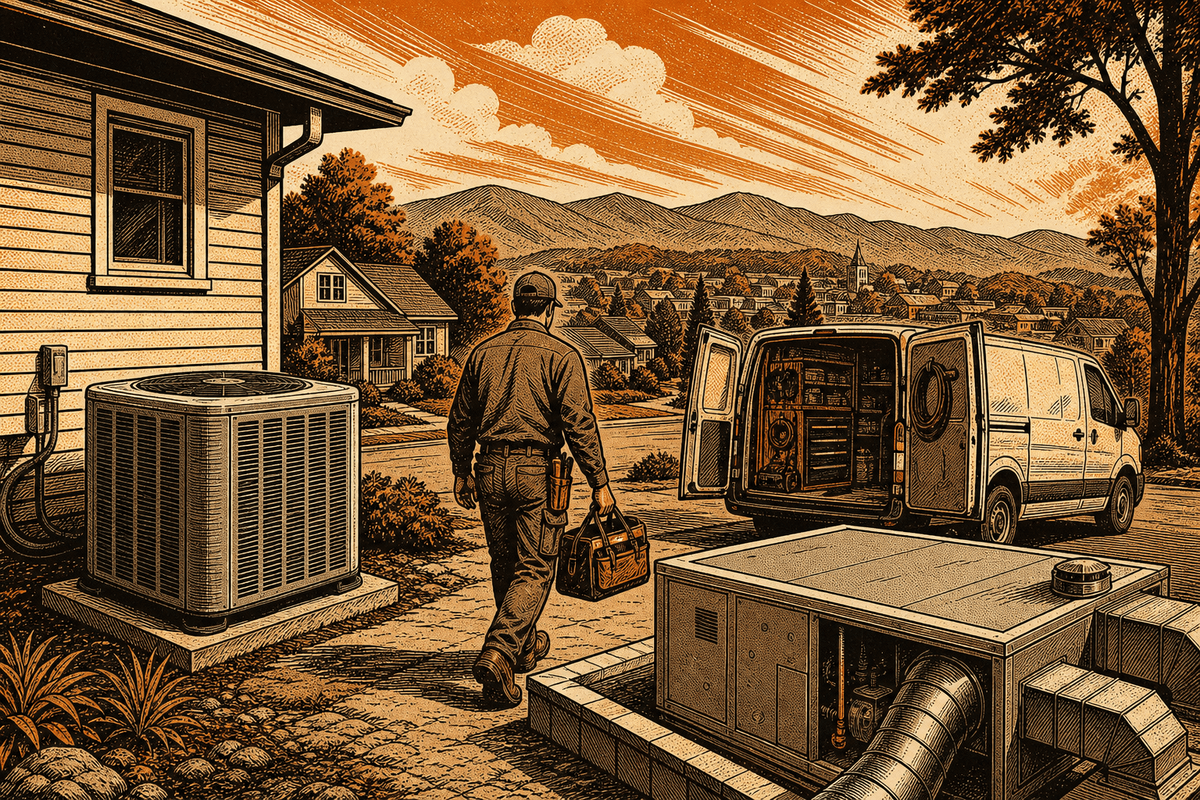 HVAC Marketing in Hendersonville, NC: professional hvac contractor marketing photo