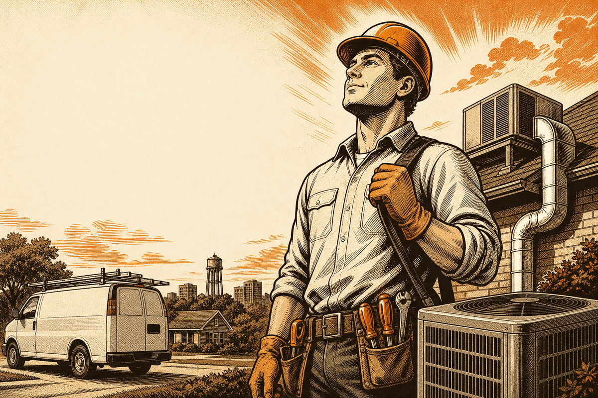 How HVAC Businesses in Tyler, TX Turn Reviews Into Steady Leads: professional hvac contractor marketing photo