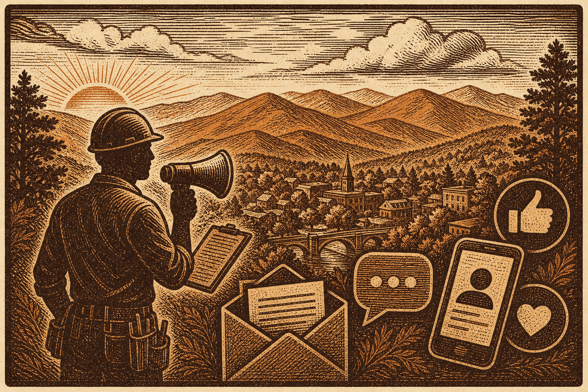 Online Marketing and Promotion in Weaverville, NC: retro comicbook marketing contractor marketing illustration