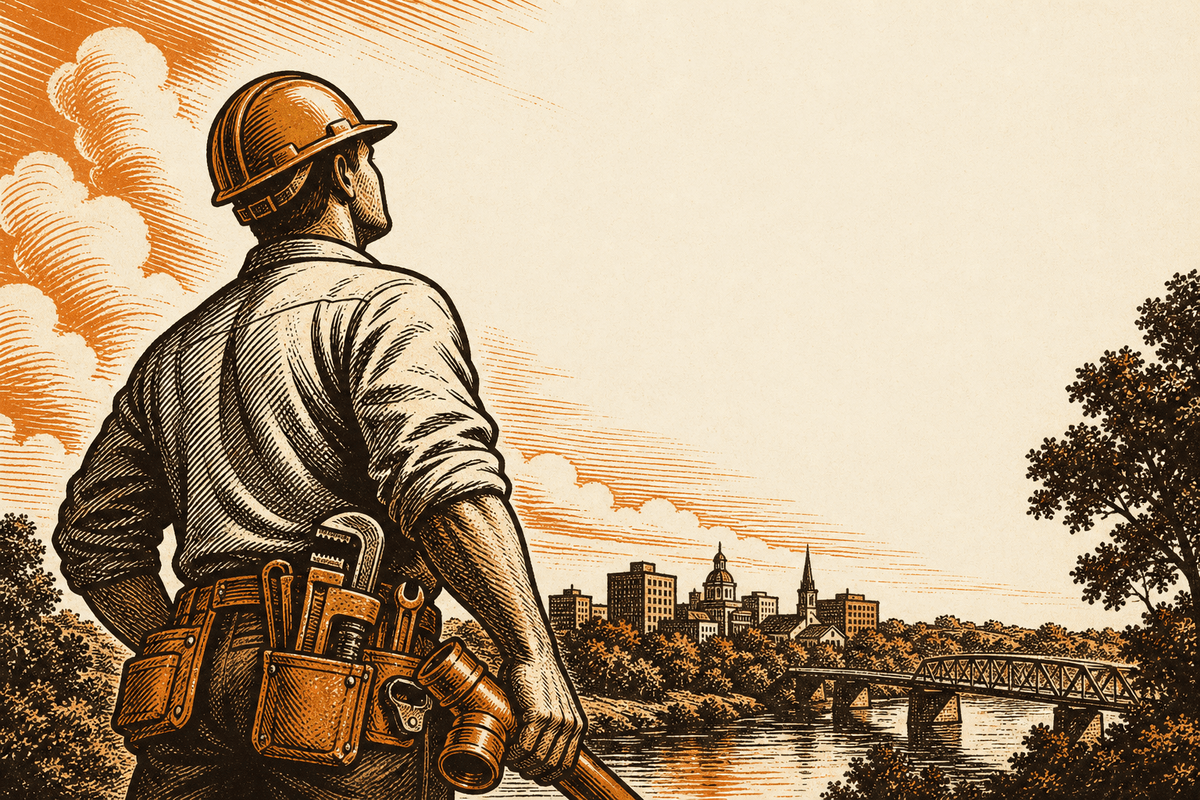 Plumbing Contractor Marketing in Jackson, TN: retro comicbook plumbing contractor marketing illustration
