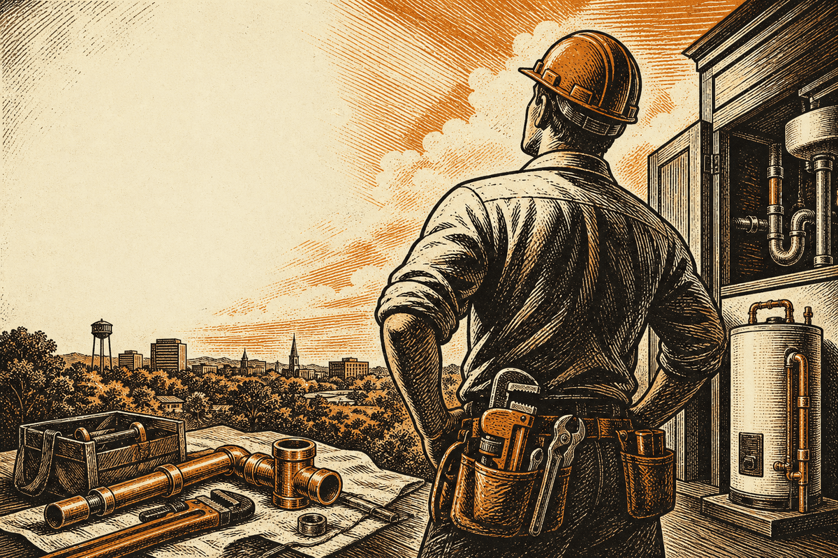 Digital Marketing for Plumbing Contractors in Tyler, TX: retro comicbook plumbing contractor marketing illustration